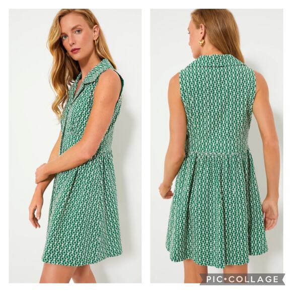 Pomander Place Tuckernuck Greenbrier Eyelet Sleeveless Noelle Shirt Dress Small - Picture 1 of 9